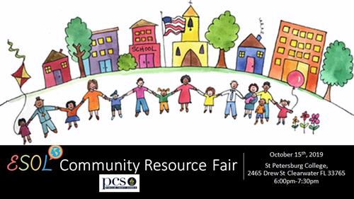 ESOL Community Resource Fair graphic 